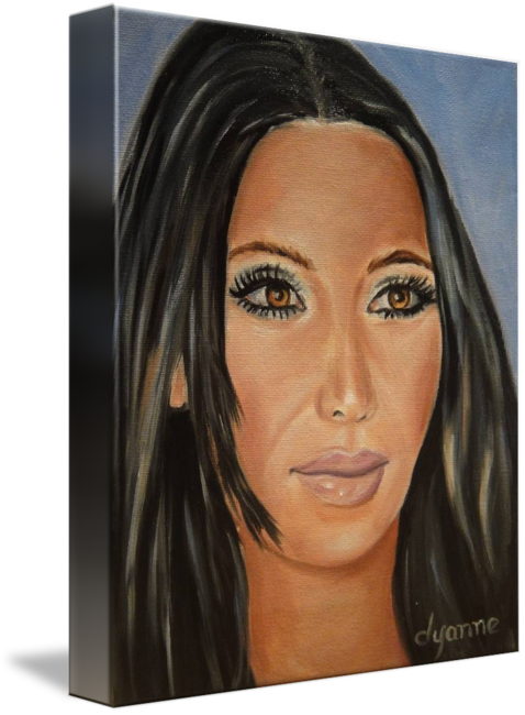 478 X 650 4 - Kim Kardashian Celebrity Painting (478x650), Png Download