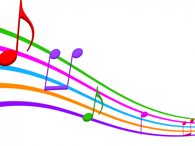 Music Note Clip Art - Colourful Musical Notes Png (800x600), Png Download