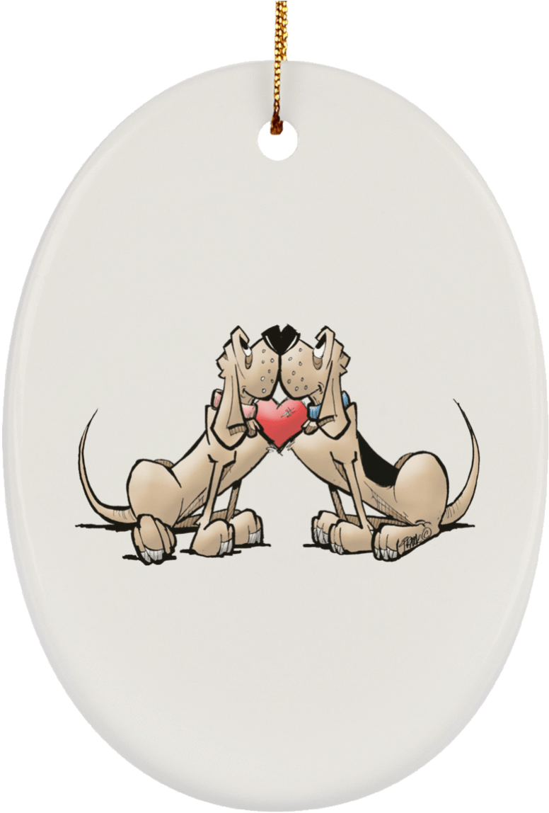 Hound Love Ceramic Oval Ornament - African Elephant (1155x1155), Png Download