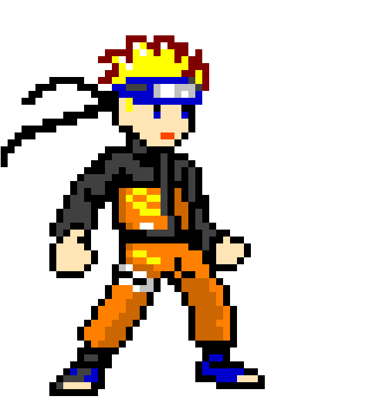 Naruto - Pixel Arts Do Naruto (610x610), Png Download