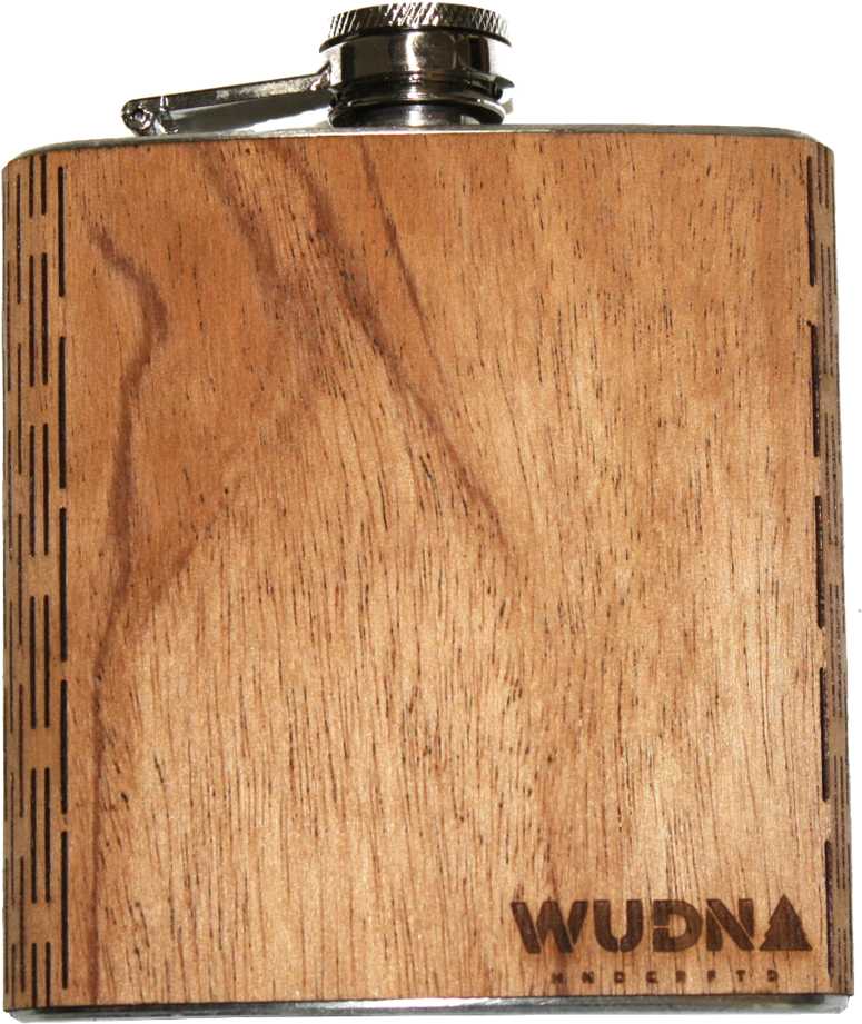 Wooden Hip Flask - Plywood (878x1024), Png Download
