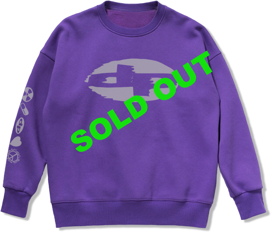 Reflective Purple Sweat Shirt - Long-sleeved T-shirt (1024x871), Png Download