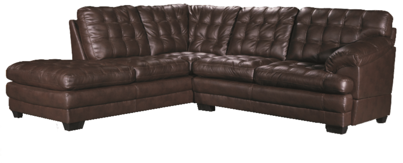 Leather Sectional With Right Or Left Facing Chaise - Candelas Hoekbank (1400x962), Png Download