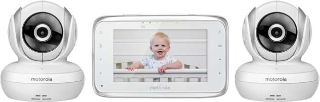 Motorola Mbp38s-2 Digital Video Baby Monitor With 2 - Motorola Dual Baby Monitor (700x700), Png Download