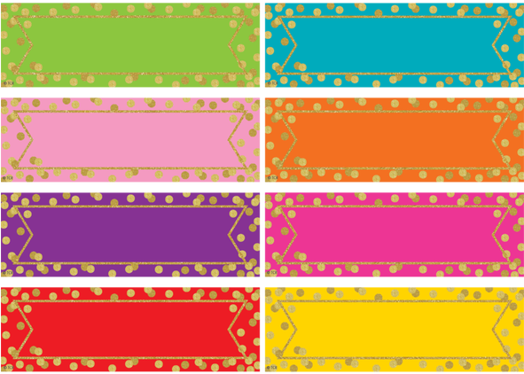 Confetti Labels Magnetic Accents - Teacher Created Resources Confetti Labels (590x590), Png Download