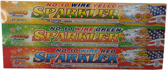 10 Inch Colored Wire Sparklers Legend 72 Pack - Label (600x600), Png Download
