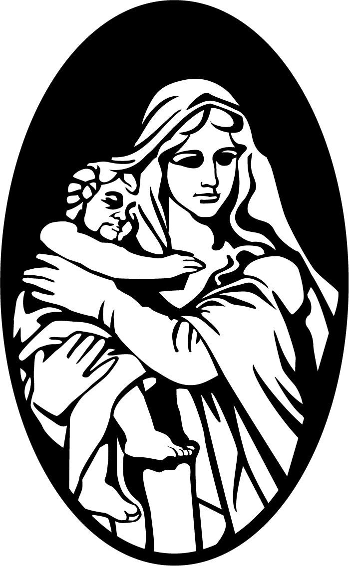 Mary Bethlehem Child Jesus Nativity Scene - Mary Mother Of Jesus Vector (699x1135), Png Download