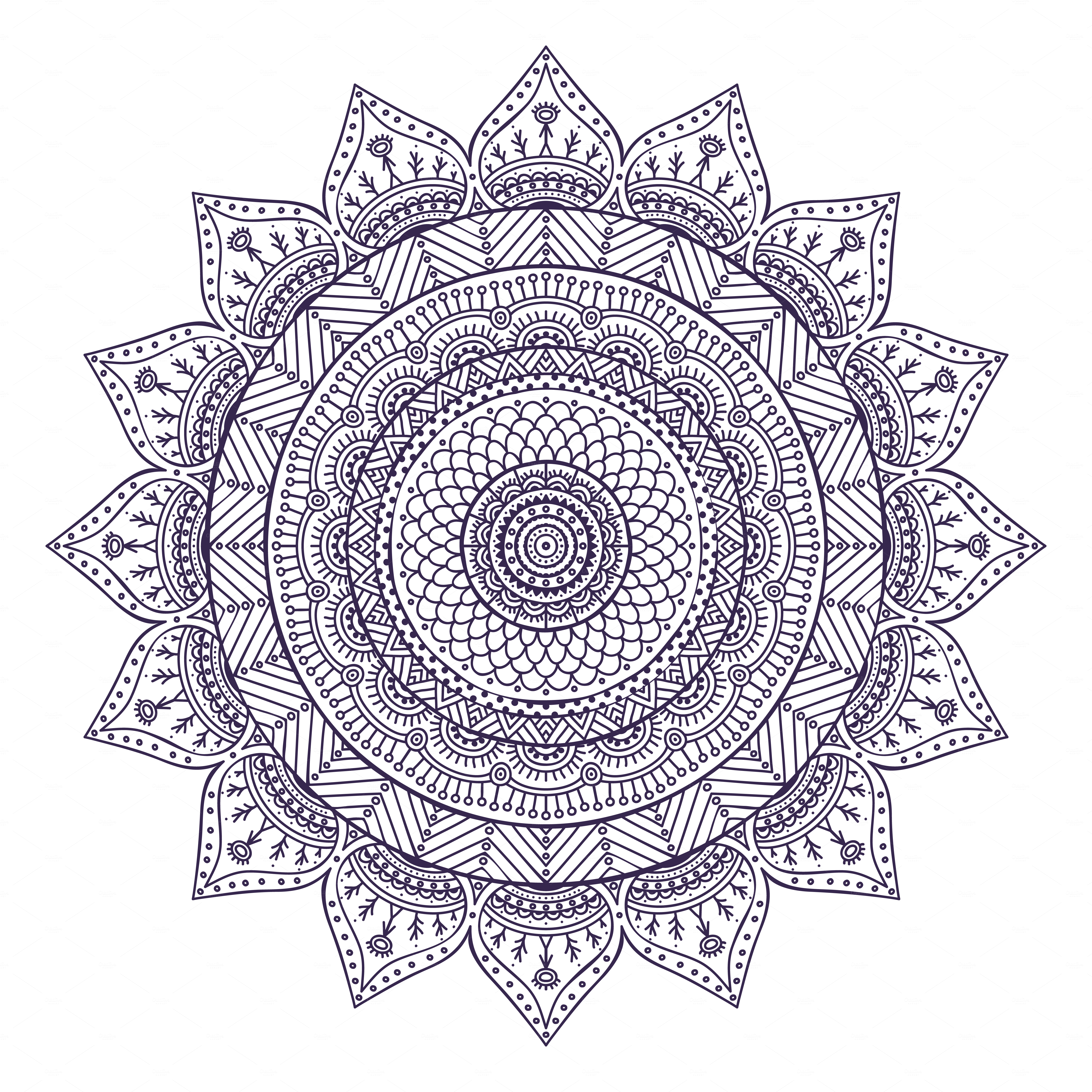 Mandala Coloring Book Available On Amazon - Mandala Chakra Vishuddha (5000x5000), Png Download