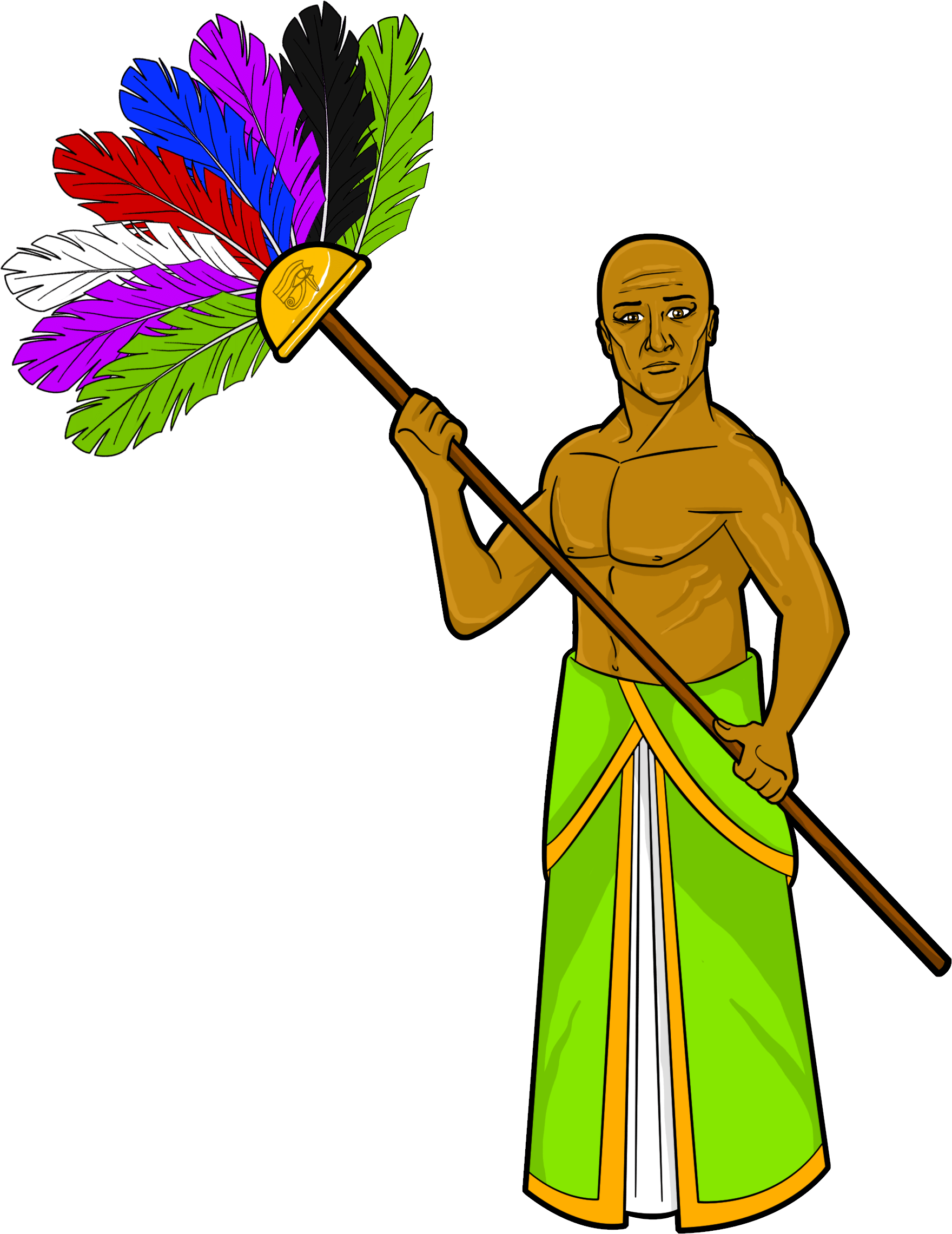 Ancient Bible Cliparts - Egyptian Slaves With Fan (1760x2281), Png Download