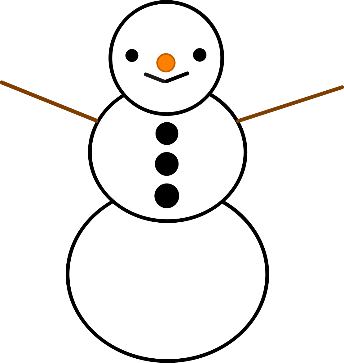 1480560886 Clip Art Snowman - Clipart Picture Of Snow Man (1110x1169), Png Download