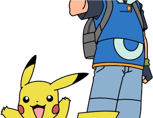 Pokemon Clipart Ash Ketchum - Pikachu Cartoon (640x480), Png Download