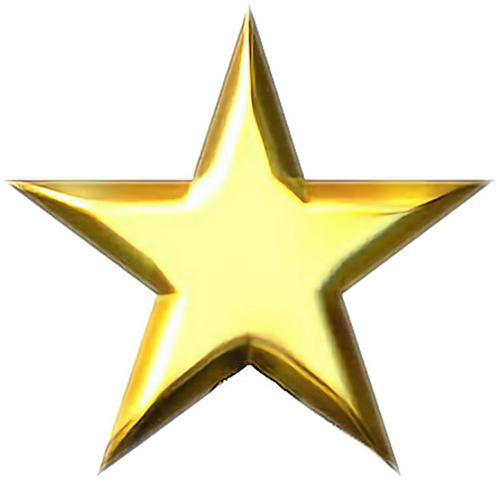 #gold #star #stargold #goldstar #shine #yellow #yellowstar (1024x987), Png Download