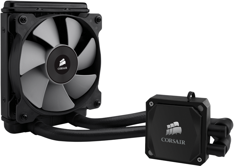 Picture Of Corsair Hydro Series H50-60 High Performance - Corsair Hydro Series H60 Water Cooler (800x582), Png Download