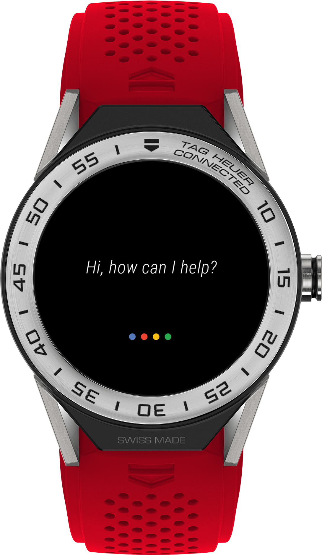 Tag Heuer Connected Modular 45 Mm Fine-brushed Steel - Modular 45 Tag Heuer Smartwatch 45 (1920x2268), Png Download