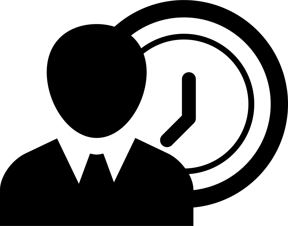 Png File Svg - Man With Clock Icon (980x770), Png Download