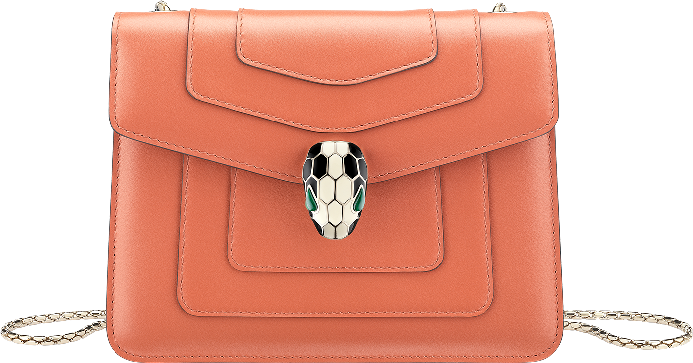 Serpenti Forever Flap Cover Flap Cover Calf Leather - Bulgari (1800x1405), Png Download