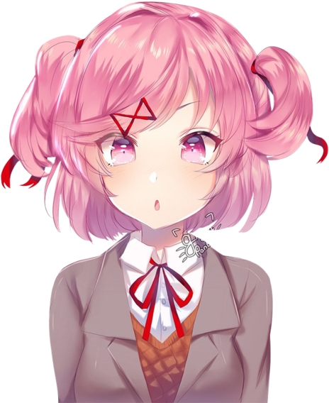 Doki Doki Fan Art - Оки Доки Литературный Клуб Натсуки (526x618), Png Download