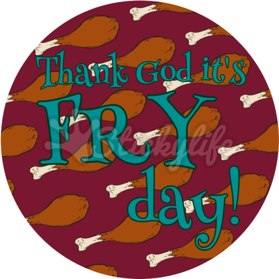 Fry Day Customizable Car Magnet - Circle (940x587), Png Download