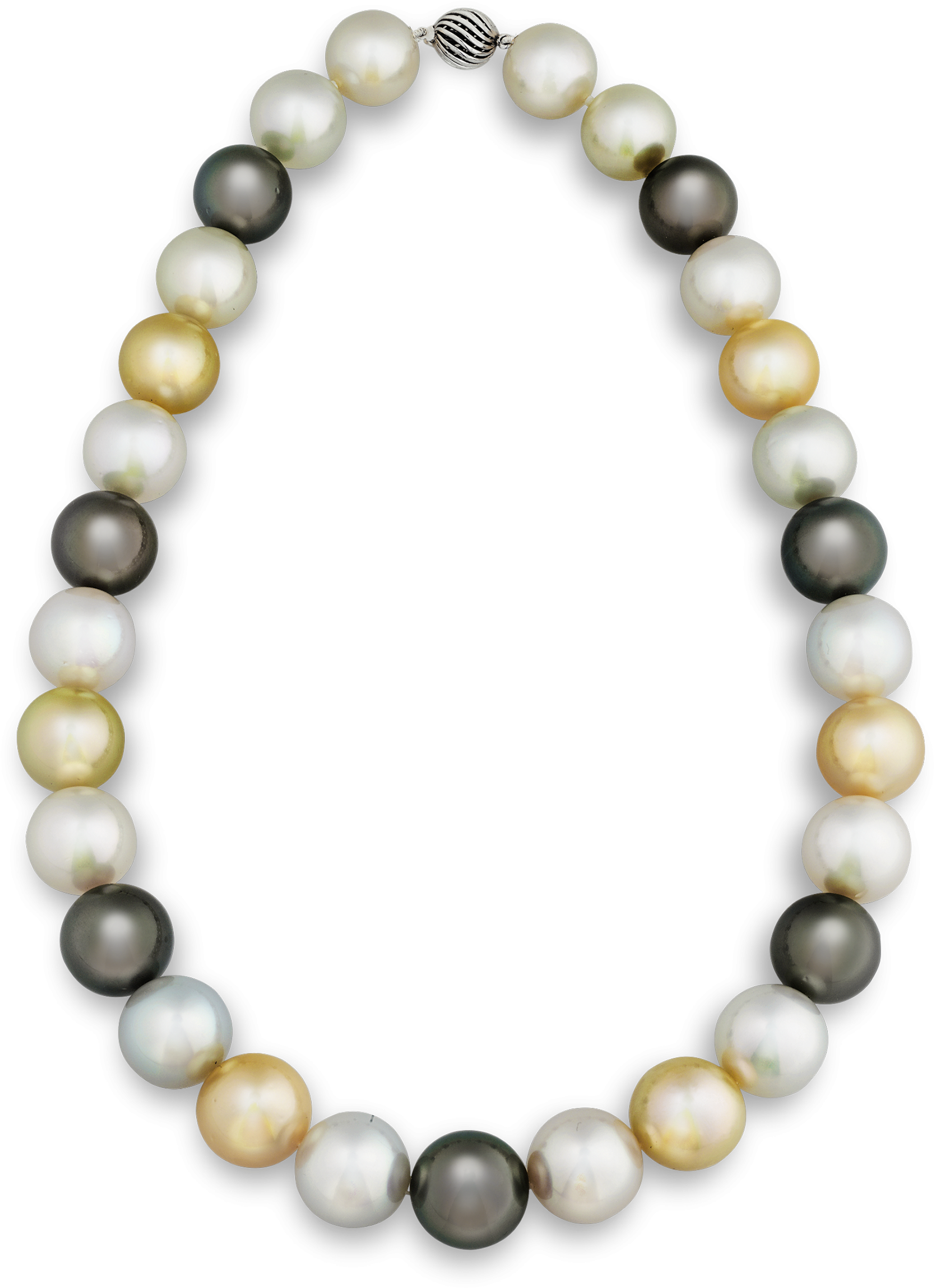Multi-color South Sea Pearl Necklace - South Sea Pearl (2000x2500), Png Download