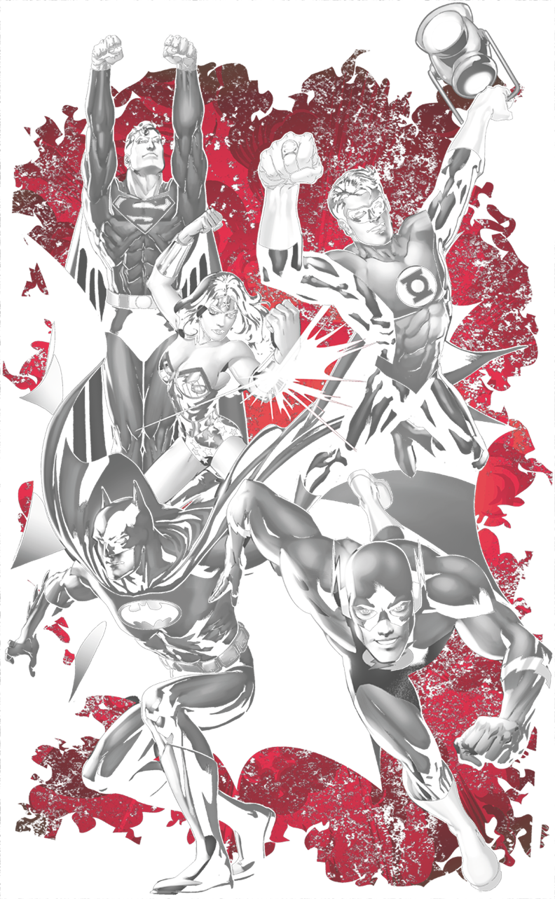 Justice League Jla Explosion Youth T Shirt - Illustration (792x1283), Png Download