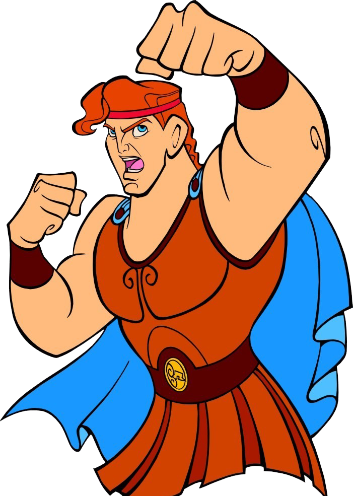 Hercules Clipart Fighting - Hercules Cartoon (701x985), Png Download