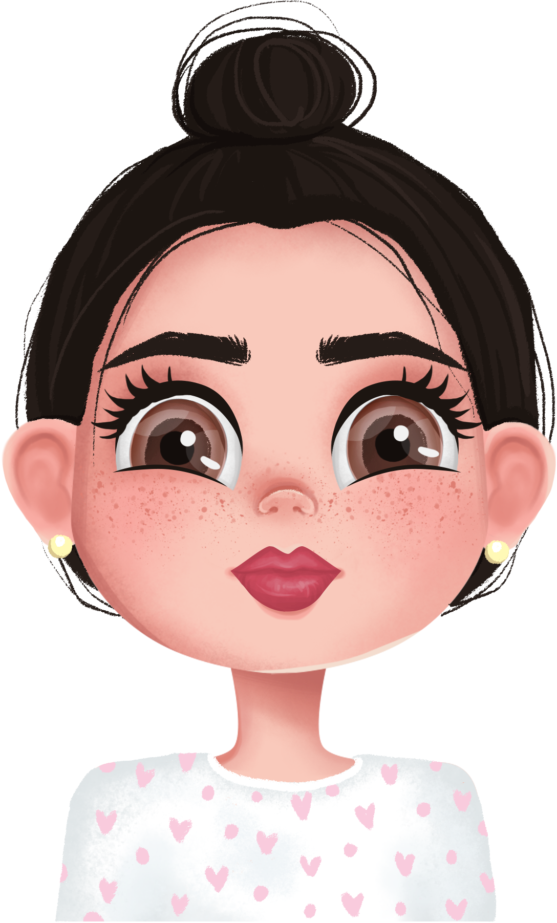The Dainty Millennial - Funny Cartoon Girls Faces (2000x2000), Png Download