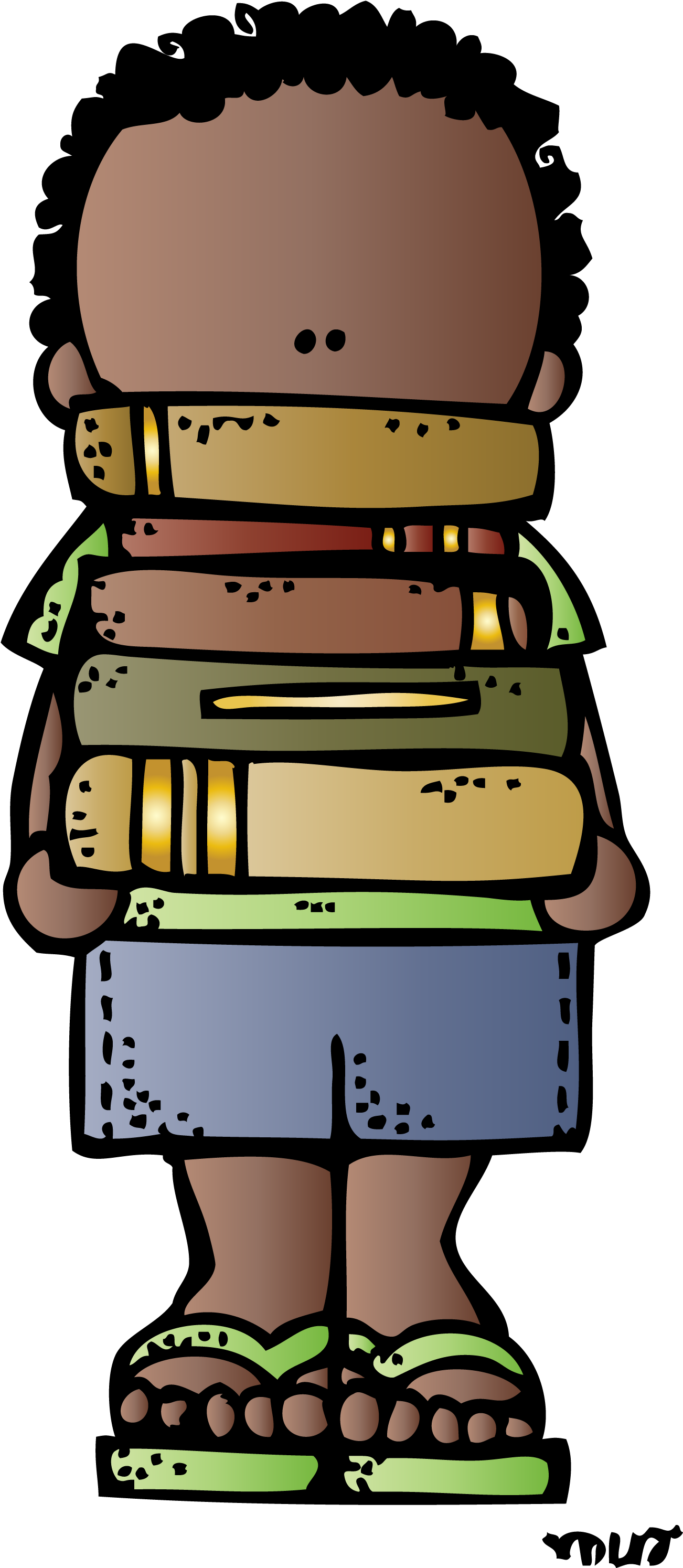 Batman Clipart Melonheadz - Melonheadz Clipart Reading (1305x2999), Png Download