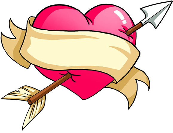 Heart With Arrow (600x600), Png Download