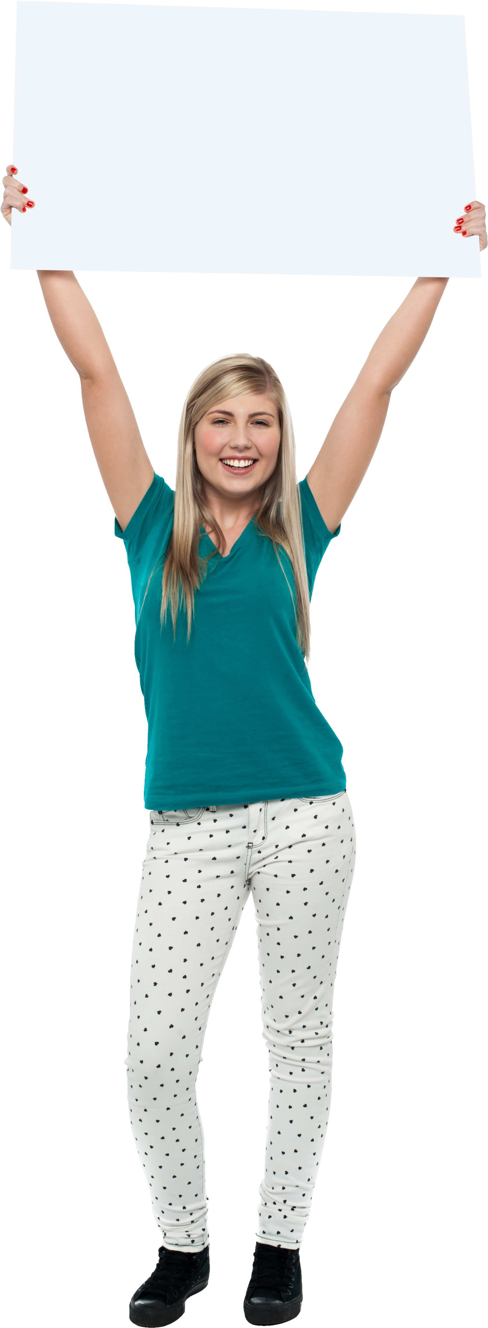 Girl Holding Banner Png Stock Images (3200x4809), Png Download
