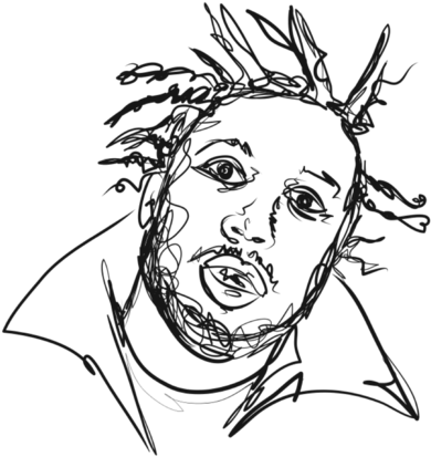 Ol' Dirty Bastard - Sketch (494x690), Png Download