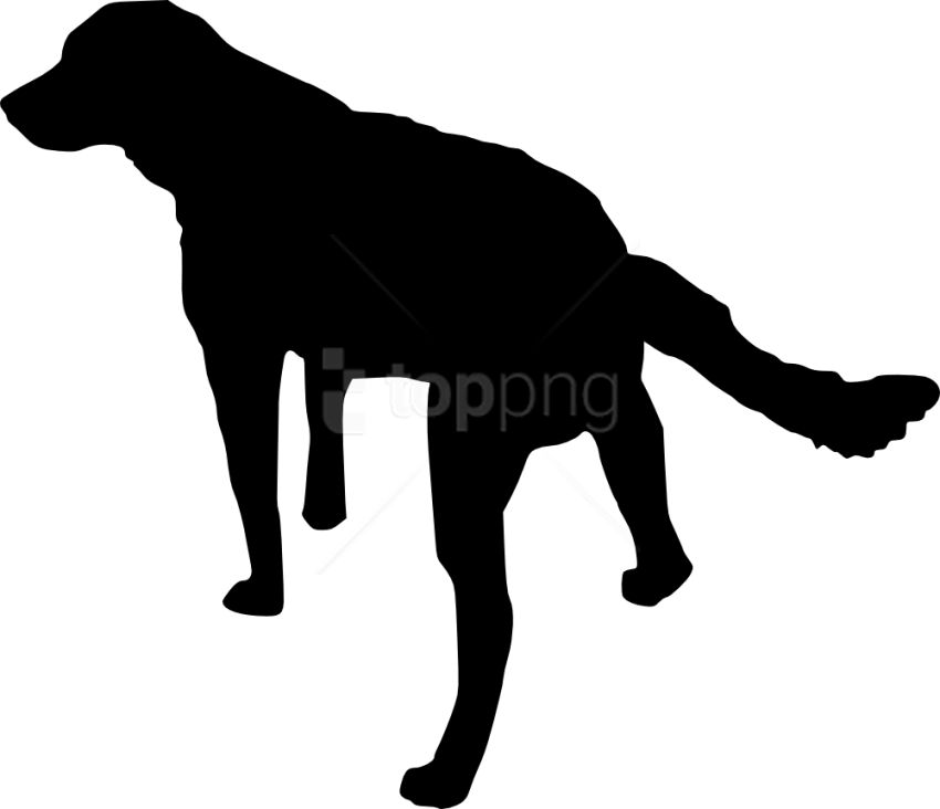 Free Png Dog Silhouette Png Images Transparent - Dog Silhouette No Background (850x732), Png Download