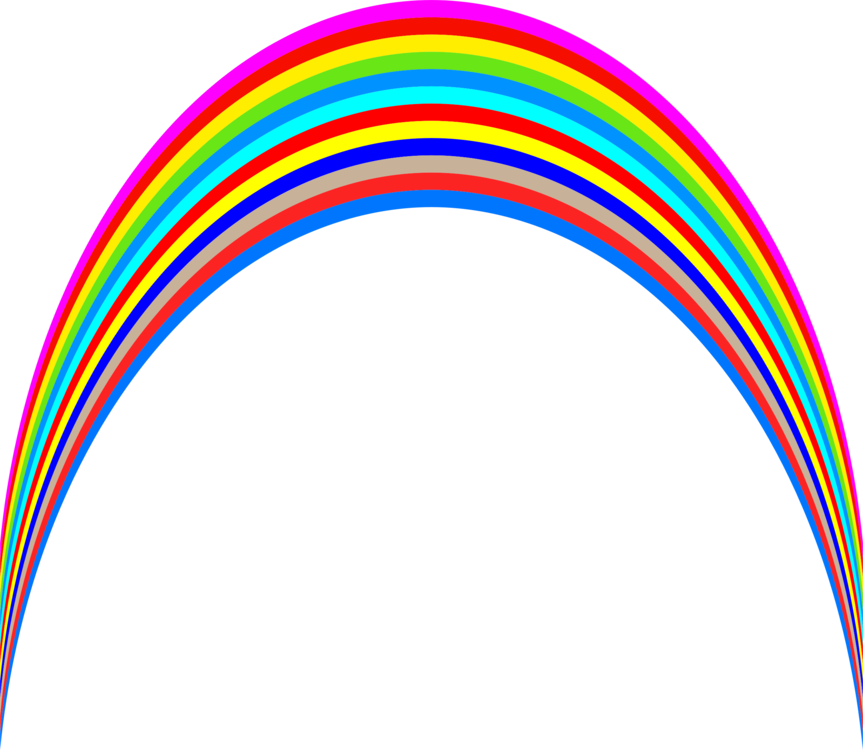 Computer Icons Download Pict Rainbow - Tall Rainbow (863x750), Png Download