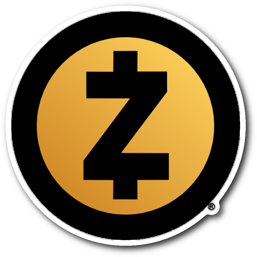 Zcash Gold Logo Sticker - Cryptocurrencies Logos Set (1064x1064), Png Download
