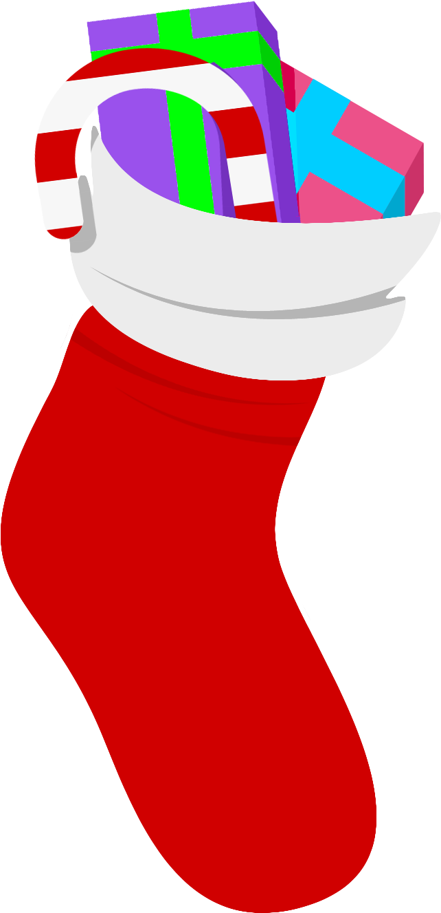 Christmas Sock (842x1502), Png Download