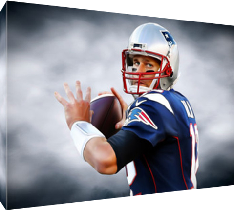 Details About New England Patriots Goat Tom Brady Poster - Kick American Football (600x600), Png Download