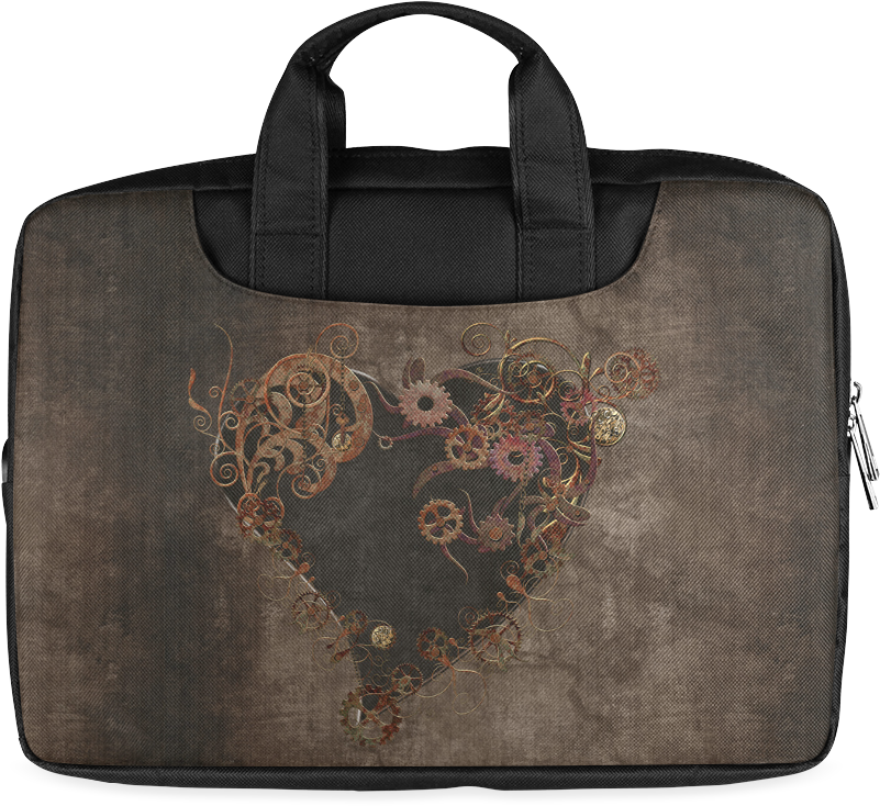A Decorated Steampunk Heart In Brown Macbook Air 11"（twin - Jack Spade Men's Solid Ripstop Slim Supply Brief (1000x1000), Png Download