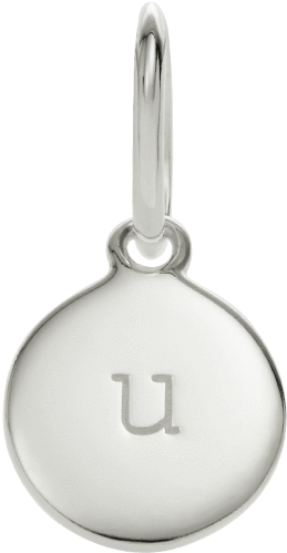 U Circle Letter Sterling Silver - Locket (1100x1200), Png Download