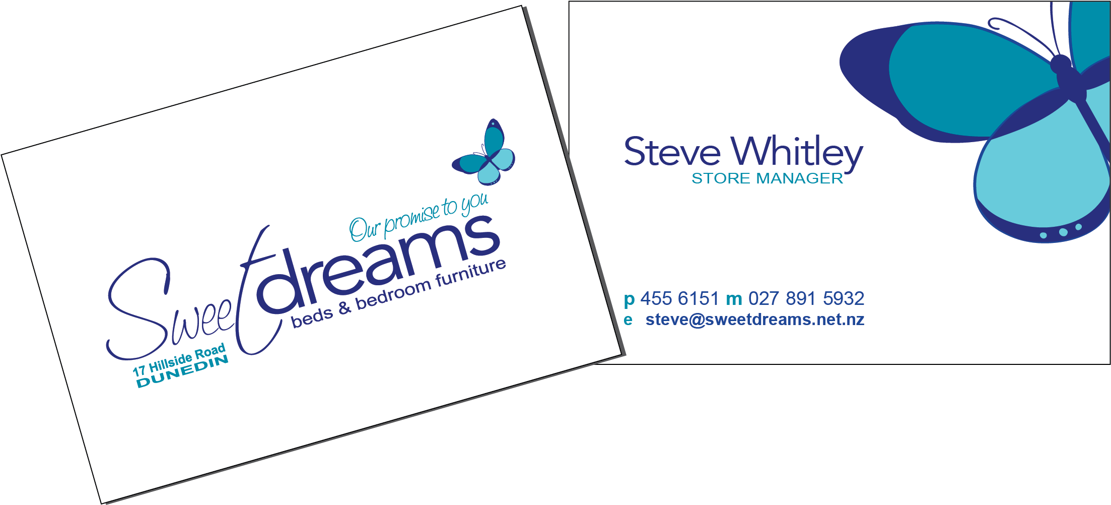 Sweetdreams Business Cards - Graphic Design (2487x1335), Png Download