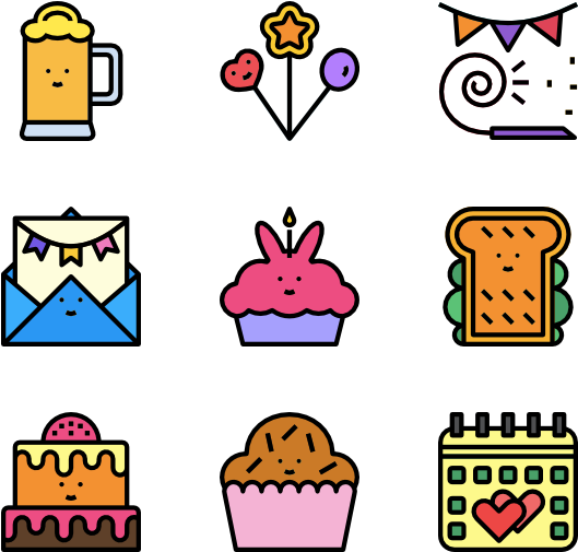 Birthday Party (600x564), Png Download