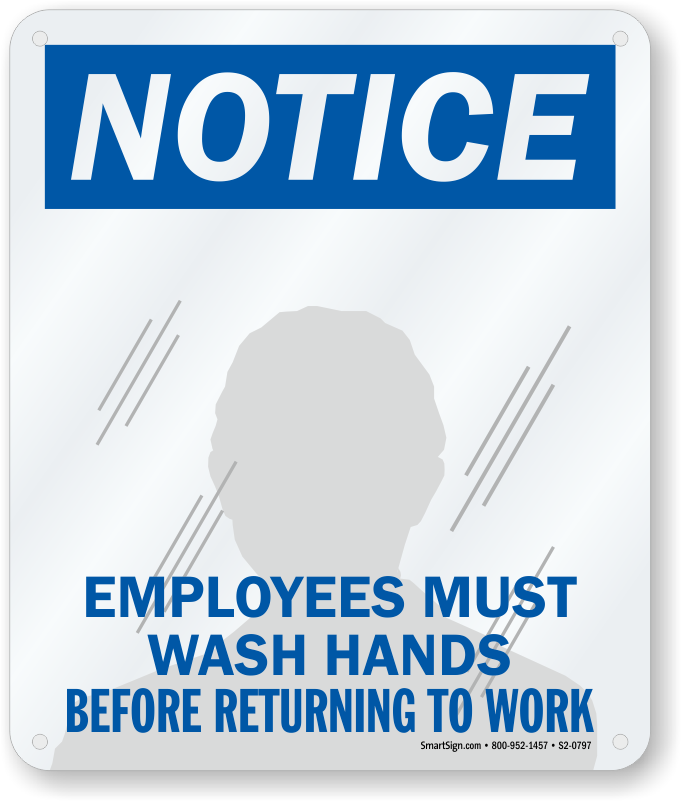 Mirror Hand Washing Message Sign - Sign (800x800), Png Download