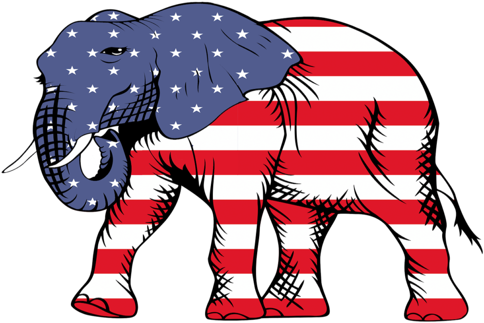 Republican Png - America Elephant (1024x682), Png Download