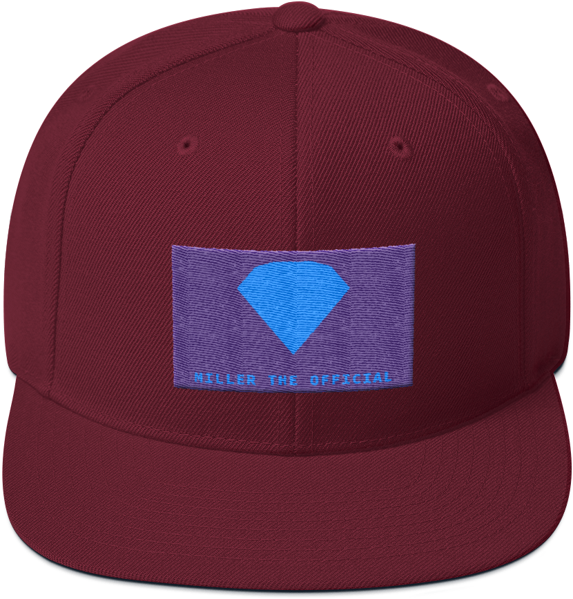 Blue Diamond Purple Banner Miller The Official Snapback - Baseball Cap (1000x1000), Png Download