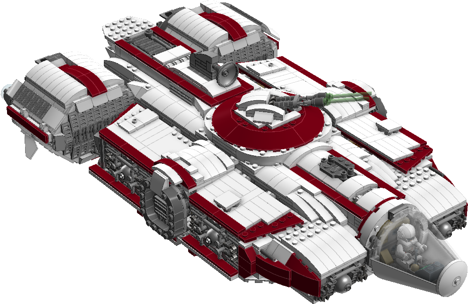 Lego Star Wars Yt-130 Light Freighter - Lego Star Wars Freighter (1365x631), Png Download