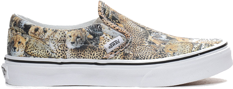 Vans Kids Classic Slip On Black True White - Slip-on Shoe (1000x1000), Png Download