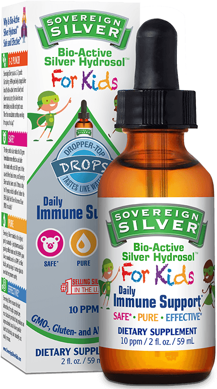 Sovereign Silver Kids Dropper Top - Sovereign Silver Immune Support Kids (600x800), Png Download