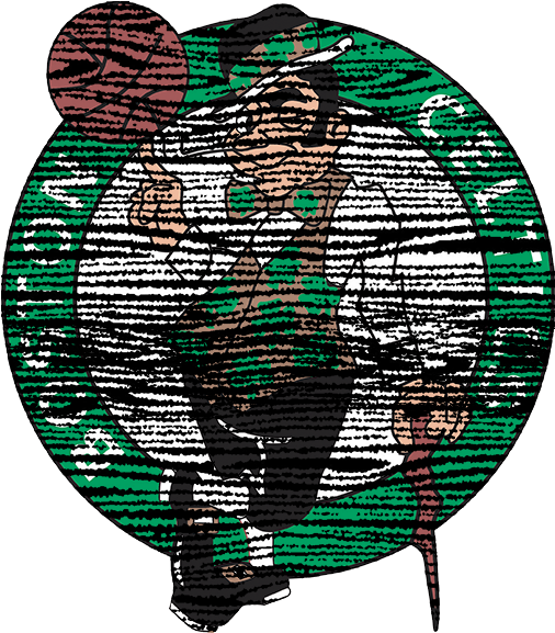 Boston Celtics 1995-present Primary Logo Distressed - Boston Celtics (822x1086), Png Download