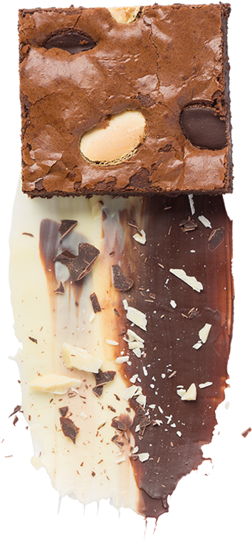 Triple Chocolate Brownie - Fudge (556x1024), Png Download