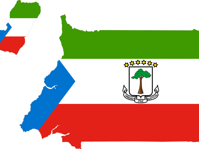 World Map Flag Clipart Png - Equatorial Guinea Country Flag (640x480), Png Download
