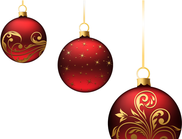 Christmas Ornament Png Transparent Images - Red Christmas Ball Png (640x480), Png Download