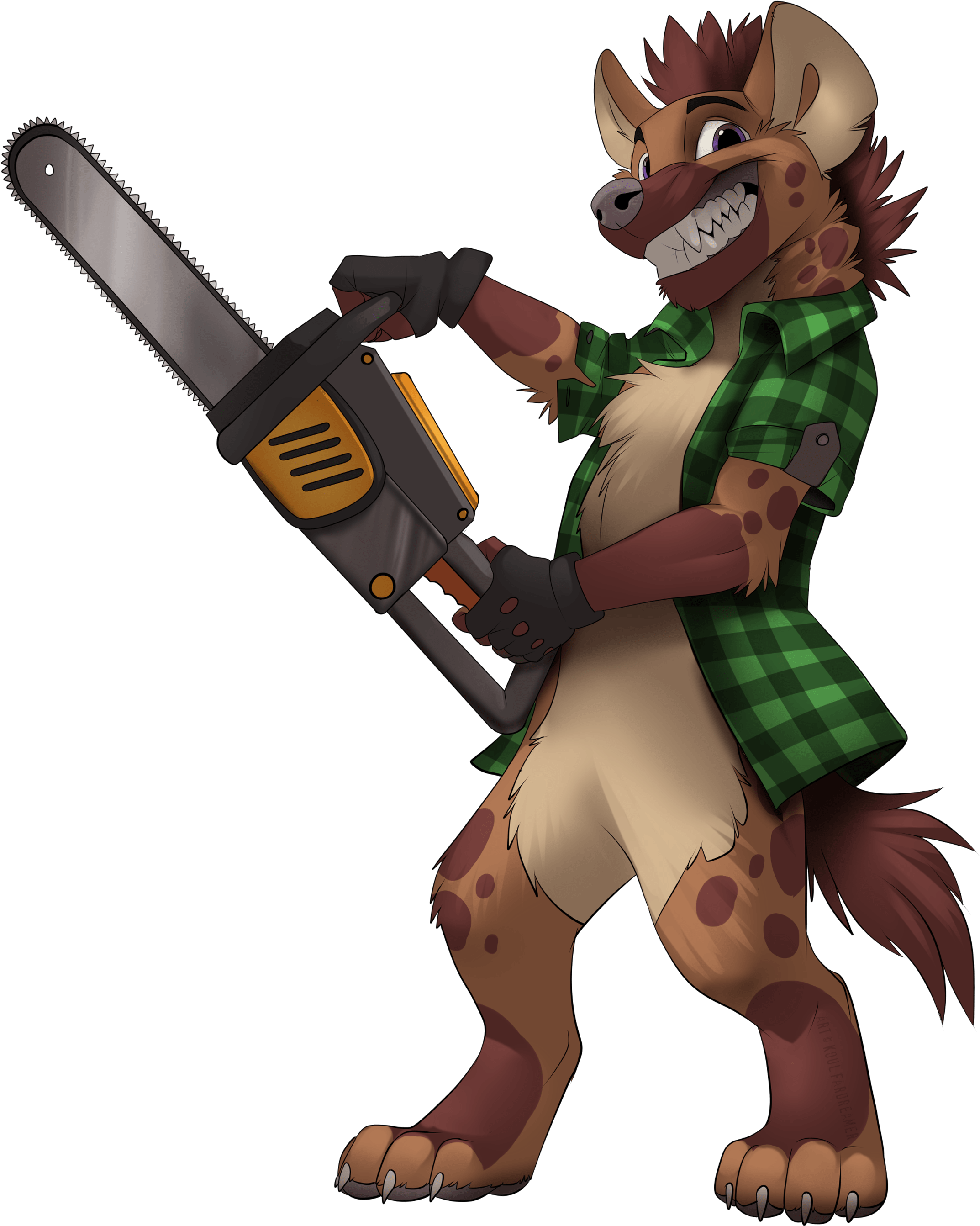 Hyena Print2 Green - Transparent Hyena (2200x3000), Png Download